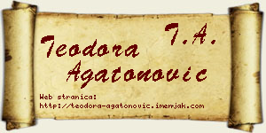 Teodora Agatonović vizit kartica